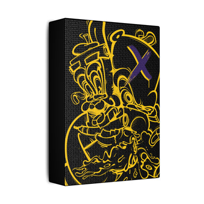Satin Canvas - Black x Yellow